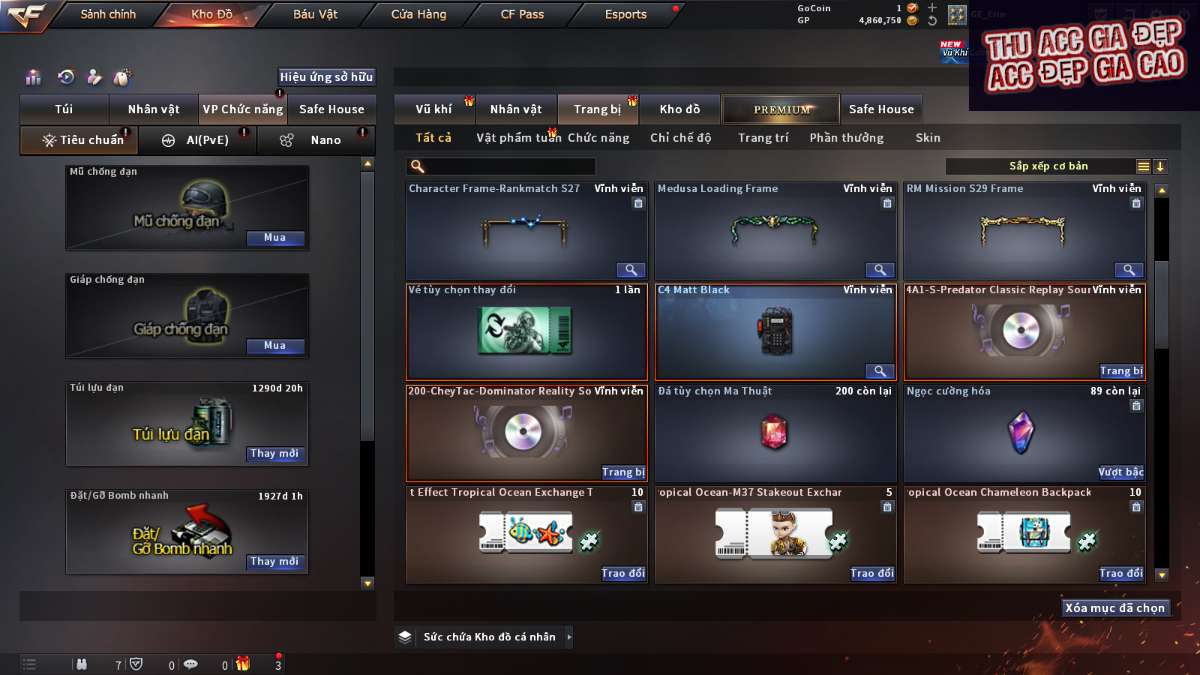 shop acc cf uy tin gia re